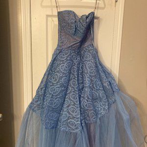 1950- 60s Vintage Blue and Purple Dress